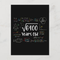 Racine Carrée de 6400 80e Anniversaire Cadeau pour
