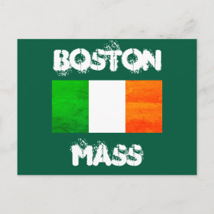 Carte Postale Racines irlandaises à Boston MA – Graphique de dra
