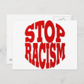CARTE POSTALE RACISME (Devant / Derrière)