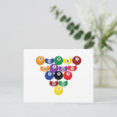 Carte Postale Rack de balles de billard (Debout devant)