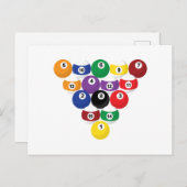 Carte Postale Rack de balles de billard (Devant / Derrière)