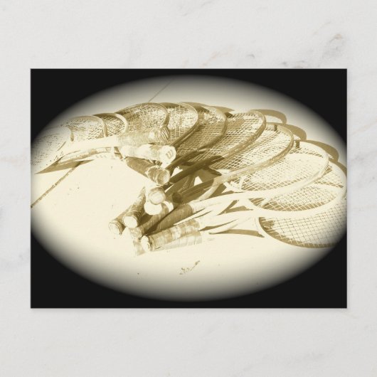 CARTE POSTALE RACKETS DE TENNIS (Devant)