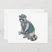 Carte Postale Racoon comme artisan avec une clé (Devant / Derrière)