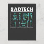 Carte Postale Rad Tech Skeleton Xray Bones Technicien en radiolo (Devant)