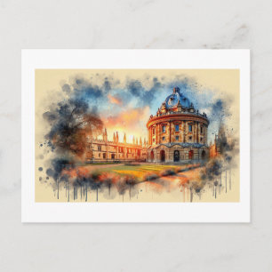 Carte Postale Radcliffe d'Oxford emblématique au coucher du sole
