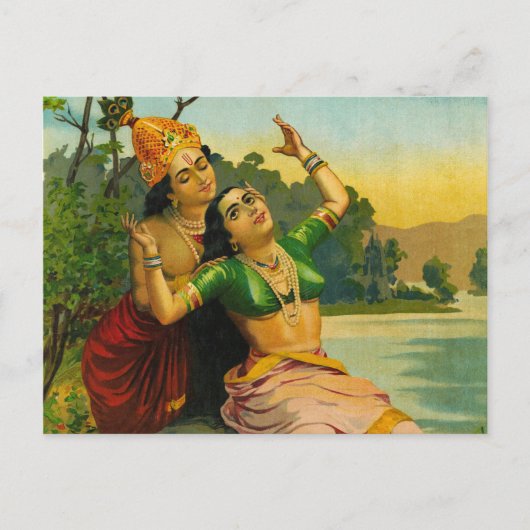 Carte Postale Radha Bilas par Raja Ravi Varma (Devant)