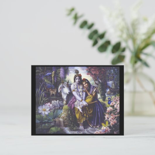 Carte postale Radha Krishna (Debout devant)