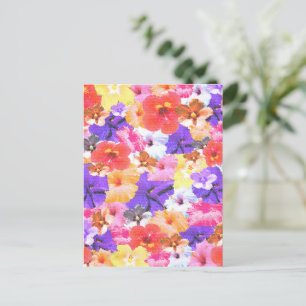 Carte Postale "Radiance en fleur : Hibiscus en verre tendu