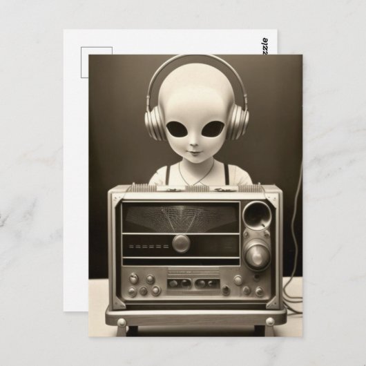Carte Postale Radio Alien (Devant / Derrière)