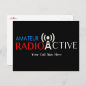 Carte Postale Radio amateur active (Devant / Derrière)