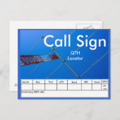 Carte Postale Radio amateur QSL (Devant / Derrière)