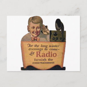 Carte Postale Radio Boy