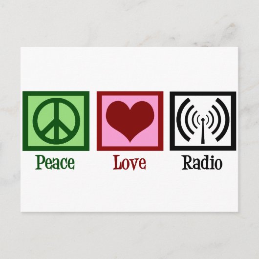 Carte Postale Radio Peace Love (Devant)