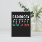 Carte Postale Radiologie Humour Xray Skeletons Radiologiste (Debout devant)