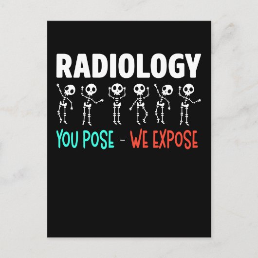 Carte Postale Radiologie Humour Xray Skeletons Radiologiste (Devant)