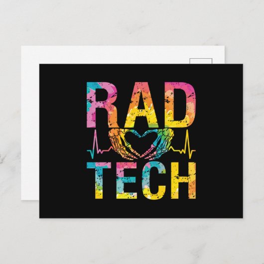 Carte Postale Radiologie Tech Rad Tech Technologue en médecine X (Devant / Derrière)