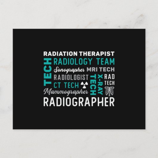Carte Postale Radiologie Technicien Radiothérapie Xray Tech (Devant)