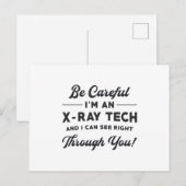 Carte Postale Radiologie Technologue Radiologiste Je suis un rad (Devant / Derrière)