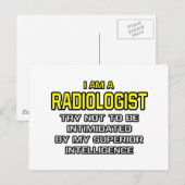 Carte Postale Radiologue...Intelligence supérieure (Devant / Derrière)