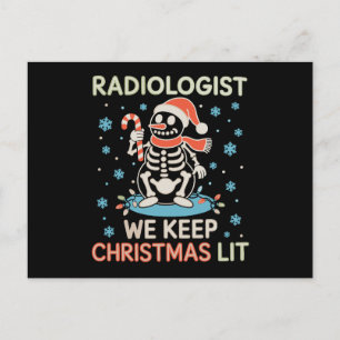 Carte Postale Radiologue Nous gardons la liste de Noël Bonhomme 