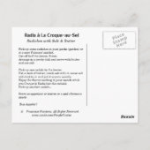 Carte Postale Radis avec sel et beurre (Dos)