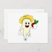 Carte Postale Radish comme fermier avec des fruits (Devant / Derrière)