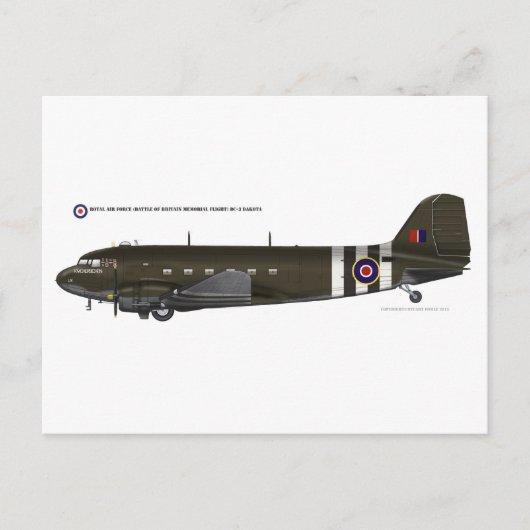 Carte Postale RAF BBMF DC3 Dakota (Devant)