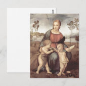 Carte Postale Raffael Madonna mit dem Stieglitz, Szene : Maria m (Devant / Derrière)