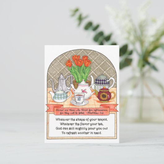 Carte Postale Rafraîchir Teapot Inspirational Postcard (Debout devant)