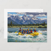 Carte Postale Rafting à Jackson Hole Wyoming (Devant / Derrière)