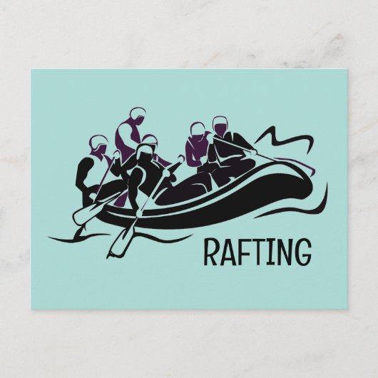 Carte Postale Rafting d'eau blanche (Devant)