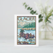 Carte Postale Rafting en eau blanche - Parc national des Glacier (Debout devant)