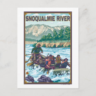 Carte Postale Rafting en eau blanche - rivière Snoqualmie,