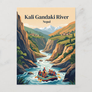 Carte Postale Rafting en eaux vives de la rivière Kali Gandaki N
