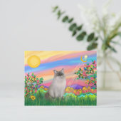 Carte Postale Ragdoll Cat (Point Bleu) - Day Star (Debout devant)