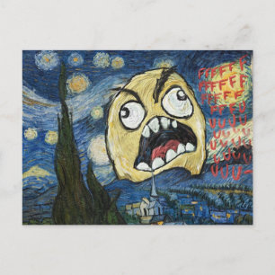 Carte Postale Rage Face Mème Face Comique Classy Peinture