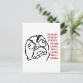 Carte Postale Rage guy fuuu fuuuu (Debout devant)