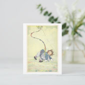 Carte Postale Raggedy Ann sur un cerf-volant 1918 (Debout devant)