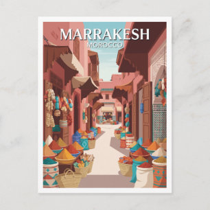 Carte Postale Rahba Kedima Place des Épices et Souk Marrakech