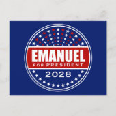 Carte Postale Rahm Emanuel Président 2028 (Devant)