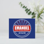 Carte Postale Rahm Emanuel Président 2028 (Debout devant)