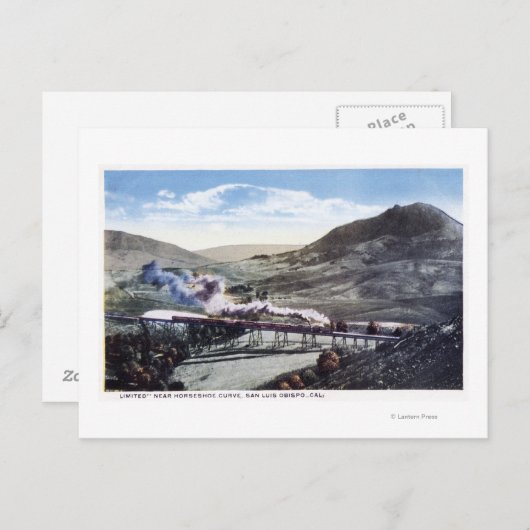 Carte Postale Rail limité, Courbe en fer à cheval (Devant / Derrière)