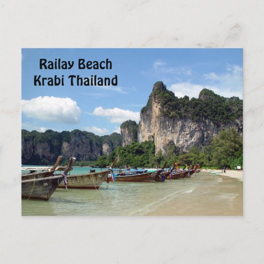 Carte postale Railay Beach Krabi Thaïlande (Devant)