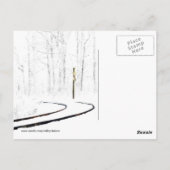 Carte Postale Rails En Hiver (Dos)