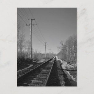 Carte Postale Rails noirs et blancs