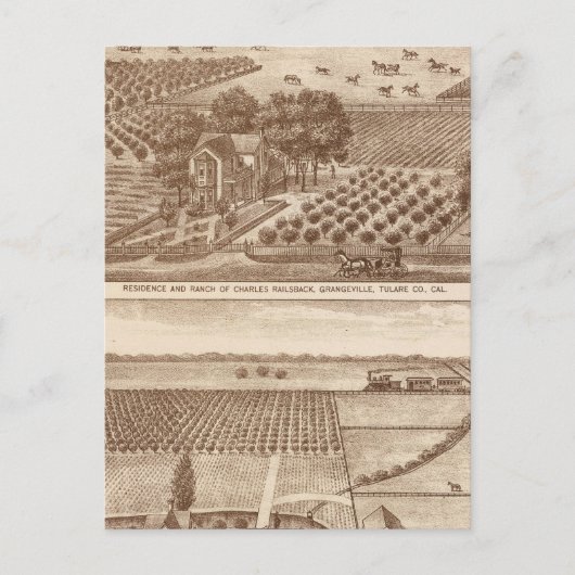 Carte Postale Railsback, ranch Hackett (Devant)