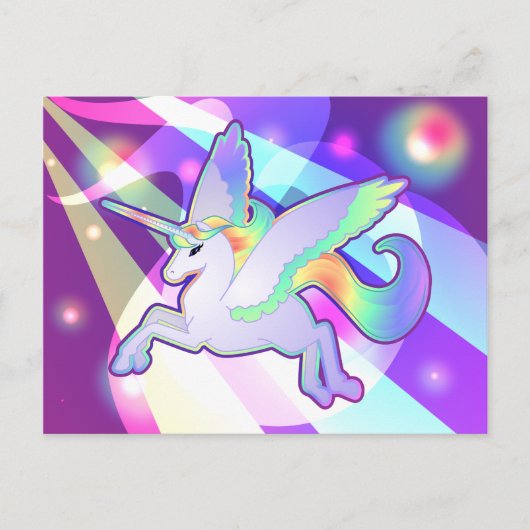 Carte Postale Rainbow Alicorn (Devant)