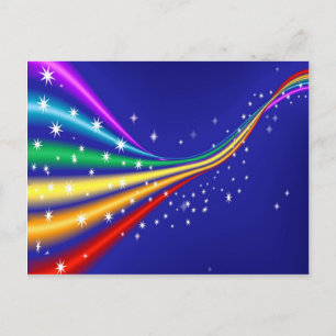 Carte Postale Rainbow and Stars