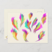 Carte Postale Rainbow Angel Feathers Christian Prhetic Art (Devant / Derrière)
