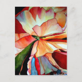 Carte Postale Rainbow Begonia flower watercolour original (Devant)